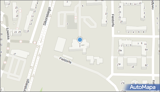 Legnica, Sikorskiego Władysława, gen., 1, mapa Legnicy