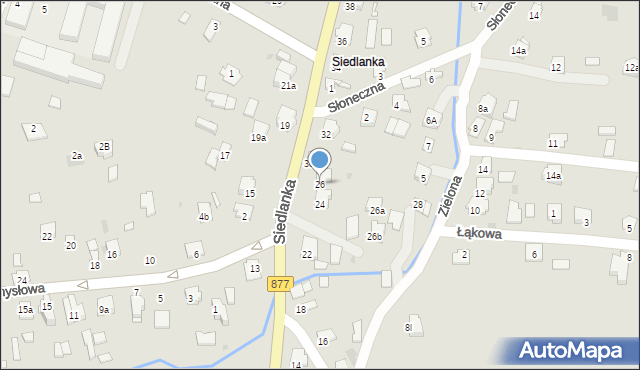 Leżajsk, Siedlanka, 26, mapa Leżajsk