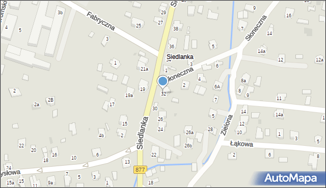 Leżajsk, Siedlanka, 32, mapa Leżajsk