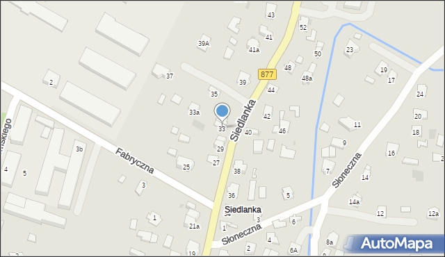 Leżajsk, Siedlanka, 33, mapa Leżajsk