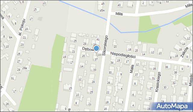 Łochów, Sikorskiego Władysława, gen., 39, mapa Łochów