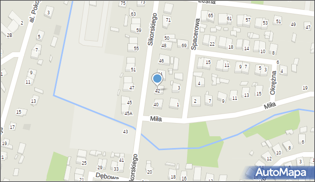 Łochów, Sikorskiego Władysława, gen., 42, mapa Łochów