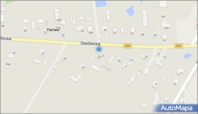 Łosice, Siedlecka, 31, mapa Łosice