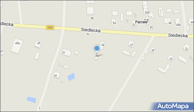 Łosice, Siedlecka, 39A, mapa Łosice