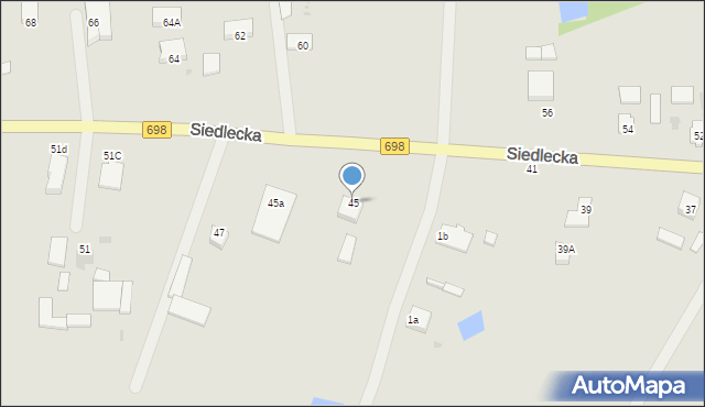 Łosice, Siedlecka, 45, mapa Łosice