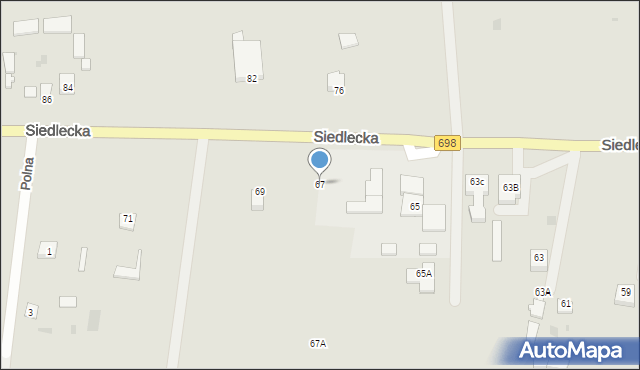 Łosice, Siedlecka, 67, mapa Łosice