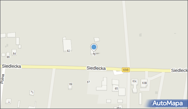 Łosice, Siedlecka, 76, mapa Łosice