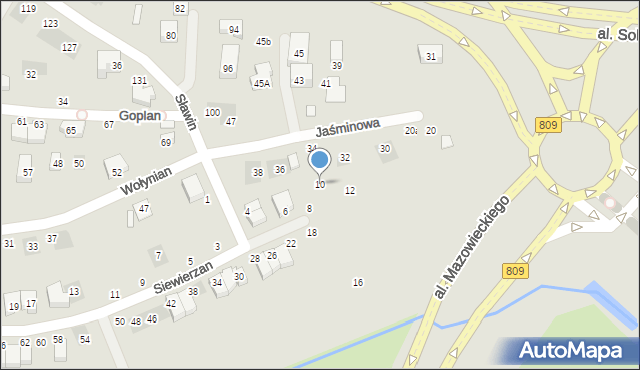 Lublin, Siewierzan, 10, mapa Lublina