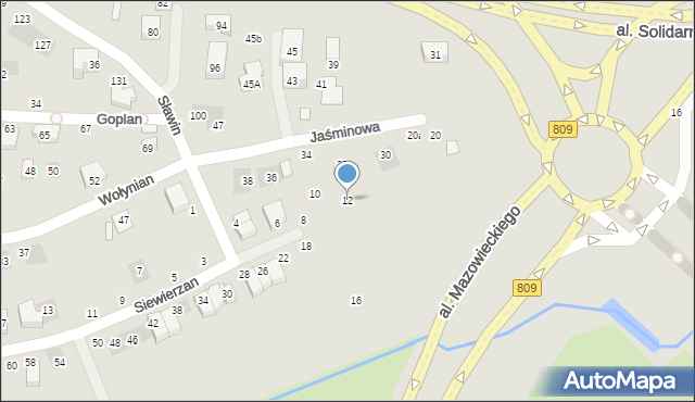 Lublin, Siewierzan, 12, mapa Lublina