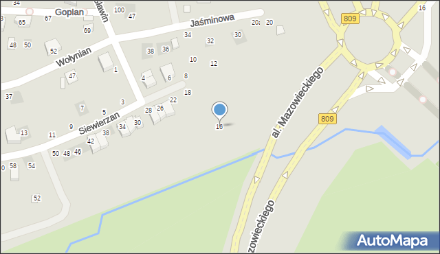 Lublin, Siewierzan, 16, mapa Lublina