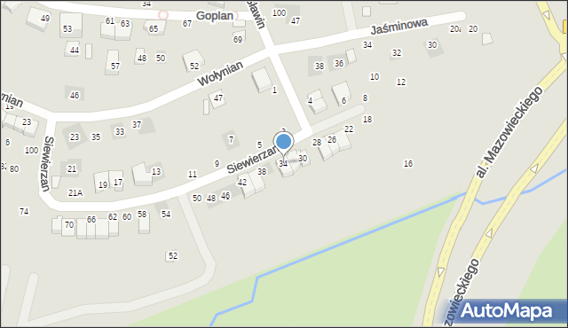 Lublin, Siewierzan, 34, mapa Lublina