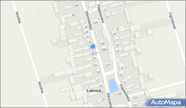 Łubnice, Sikorskiego Władysława, gen., 31, mapa Łubnice
