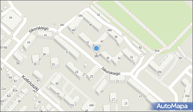 Luboń, Sikorskiego Władysława, gen., 36b, mapa Luboń