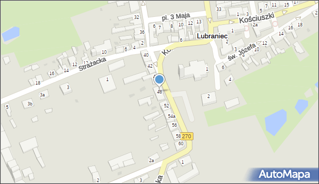 Lubraniec, Sienkiewicza Henryka, 48, mapa Lubraniec