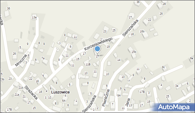 Luszowice, Sierszańska, 17, mapa Luszowice