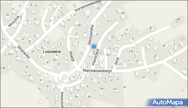 Luszowice, Sierszańska, 4, mapa Luszowice