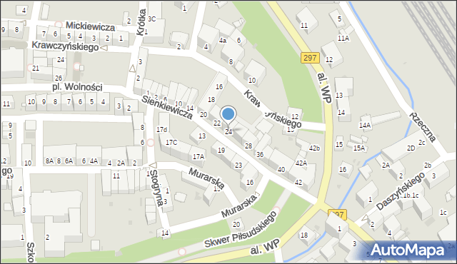 Lwówek Śląski, Sienkiewicza Henryka, 24, mapa Lwówek Śląski