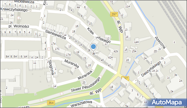 Lwówek Śląski, Sienkiewicza Henryka, 36, mapa Lwówek Śląski