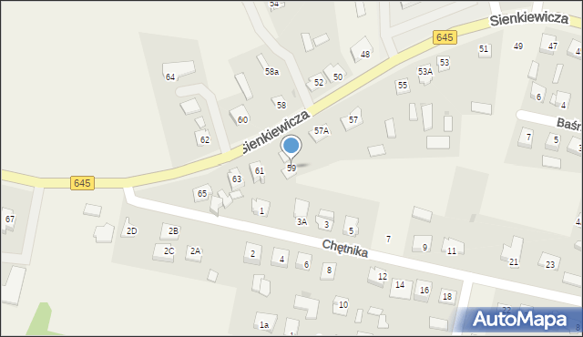 Łyse, Sienkiewicza Henryka, 59, mapa Łyse