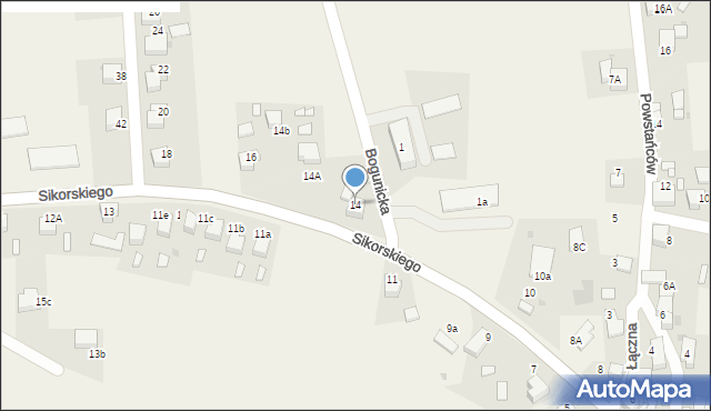 Lyski, Sikorskiego Władysława, gen., 14, mapa Lyski