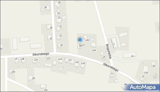 Lyski, Sikorskiego Władysława, gen., 16, mapa Lyski