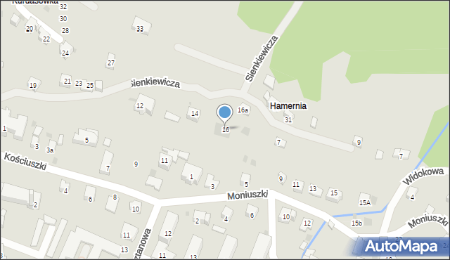 Maków Podhalański, Sienkiewicza Henryka, 16, mapa Maków Podhalański