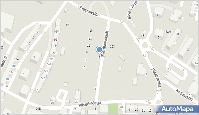 Malbork, Sierakowskich Heleny i Stanisława, 3, mapa Malborka