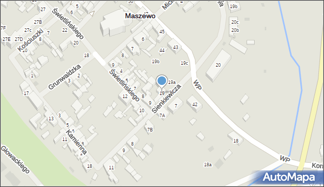 Maszewo, Sienkiewicza Henryka, 19, mapa Maszewo