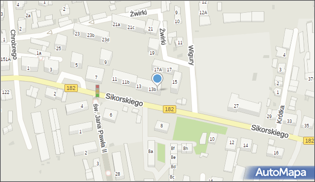 Międzychód, Sikorskiego Władysława, gen., 13c, mapa Międzychód