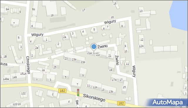 Międzychód, Sikorskiego Władysława, gen., 21b, mapa Międzychód