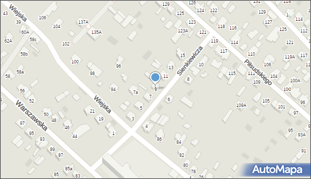 Międzyrzec Podlaski, Sienkiewicza Henryka, 9, mapa Międzyrzec Podlaski