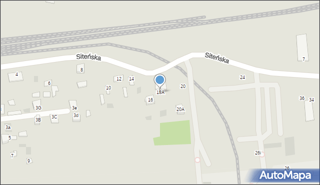 Międzyrzec Podlaski, Siteńska, 18A, mapa Międzyrzec Podlaski
