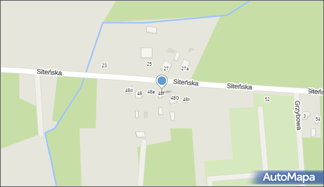 Międzyrzec Podlaski, Siteńska, 48f, mapa Międzyrzec Podlaski