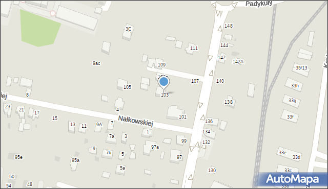 Mielec, Sienkiewicza Henryka, 103, mapa Mielca