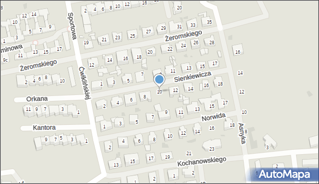 Mielno, Sienkiewicza Henryka, 10, mapa Mielno