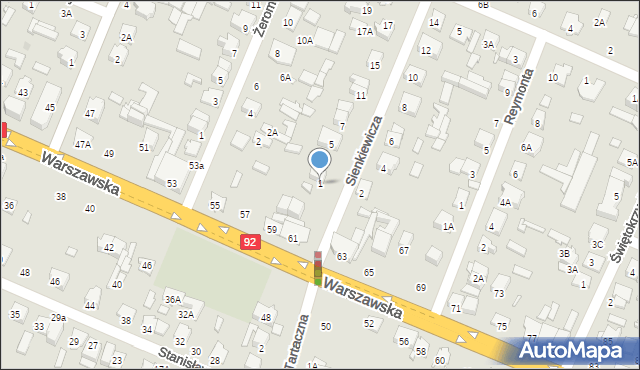 Mińsk Mazowiecki, Sienkiewicza Henryka, 1, mapa Mińsk Mazowiecki
