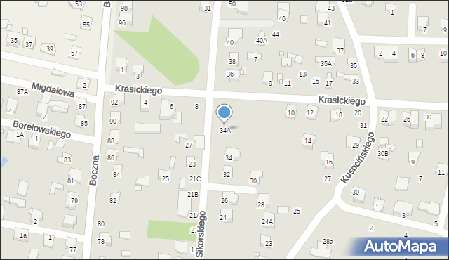 Mińsk Mazowiecki, Sikorskiego Władysława, gen., 34A, mapa Mińsk Mazowiecki