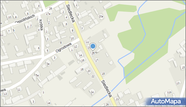 Mokobody, Siedlecka, 15, mapa Mokobody