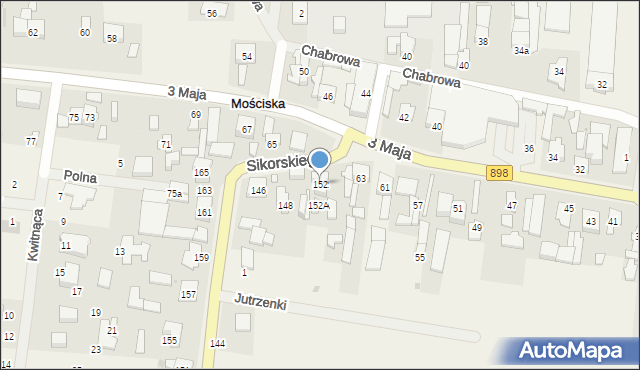 Mościska, Sikorskiego Władysława, gen., 152, mapa Mościska