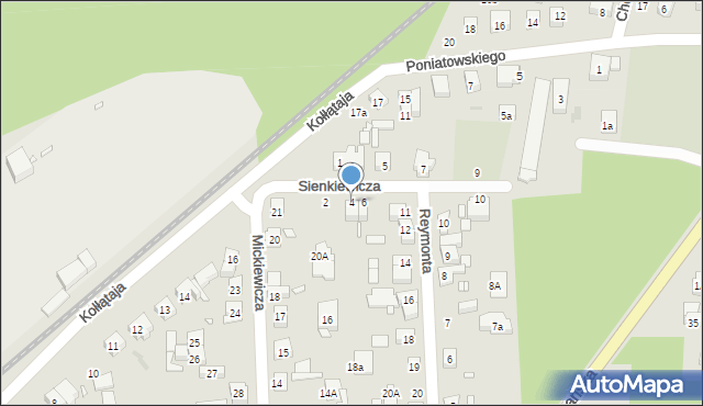 Mosina, Sienkiewicza Henryka, 4, mapa Mosina