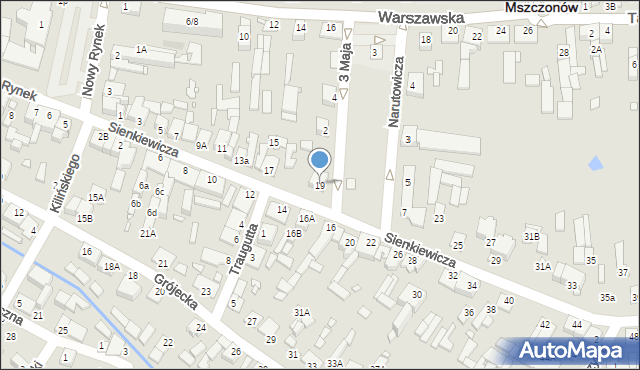 Mszczonów, Sienkiewicza Henryka, 19, mapa Mszczonów