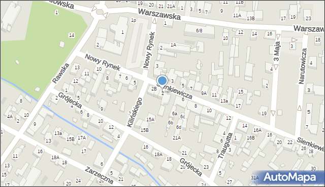 Mszczonów, Sienkiewicza Henryka, 2, mapa Mszczonów