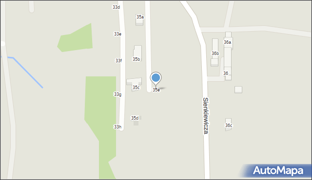 Myślenice, Sienkiewicza Henryka, 35e, mapa Myślenice