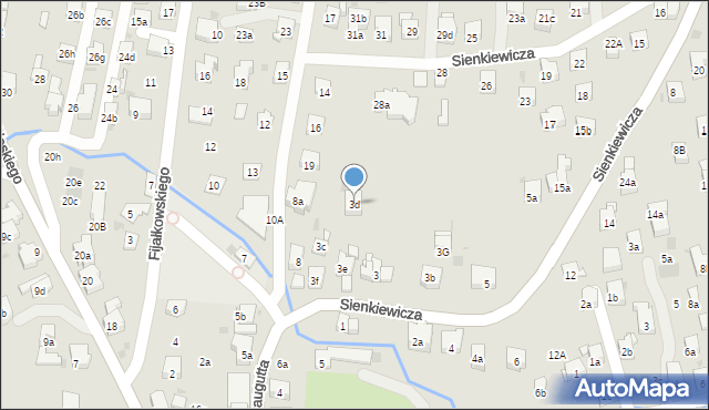 Myślenice, Sienkiewicza Henryka, 3d, mapa Myślenice