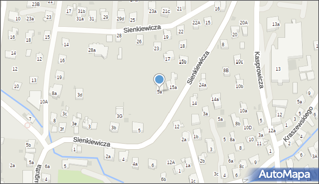 Myślenice, Sienkiewicza Henryka, 5a, mapa Myślenice