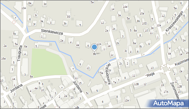 Myślenice, Sienkiewicza Henryka, 6b, mapa Myślenice