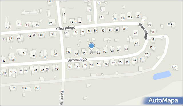 Myślibórz, Sikorskiego Władysława, gen., 54, mapa Myślibórz
