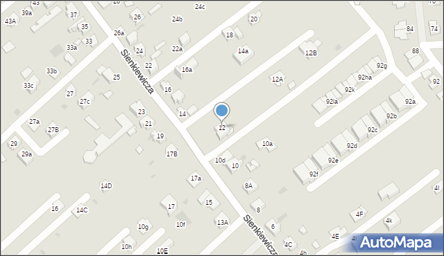Mysłowice, Sienkiewicza Henryka, 12, mapa Mysłowice