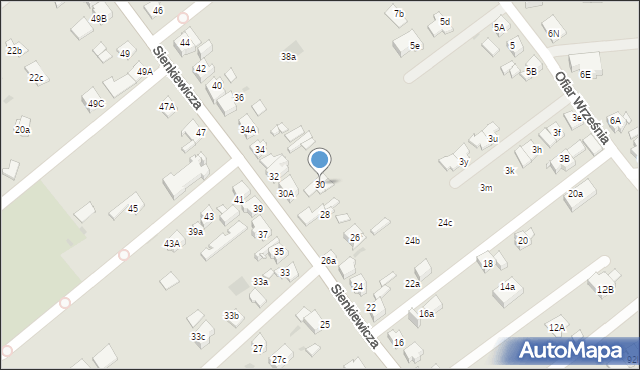 Mysłowice, Sienkiewicza Henryka, 30, mapa Mysłowice