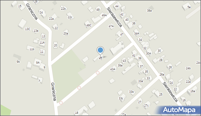 Mysłowice, Sienkiewicza Henryka, 45, mapa Mysłowice